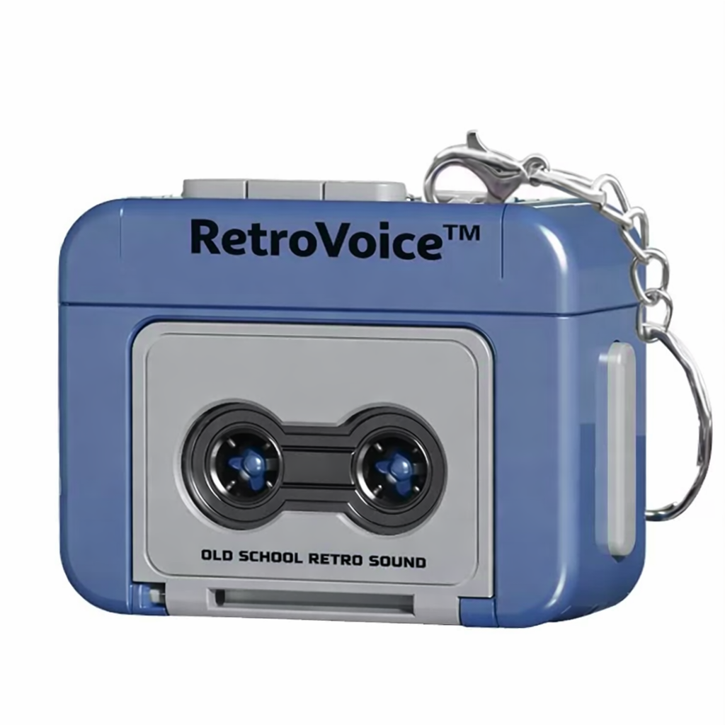 RetroVoice™ | Llavero Grabador de Voz Retro Tipo Cassette